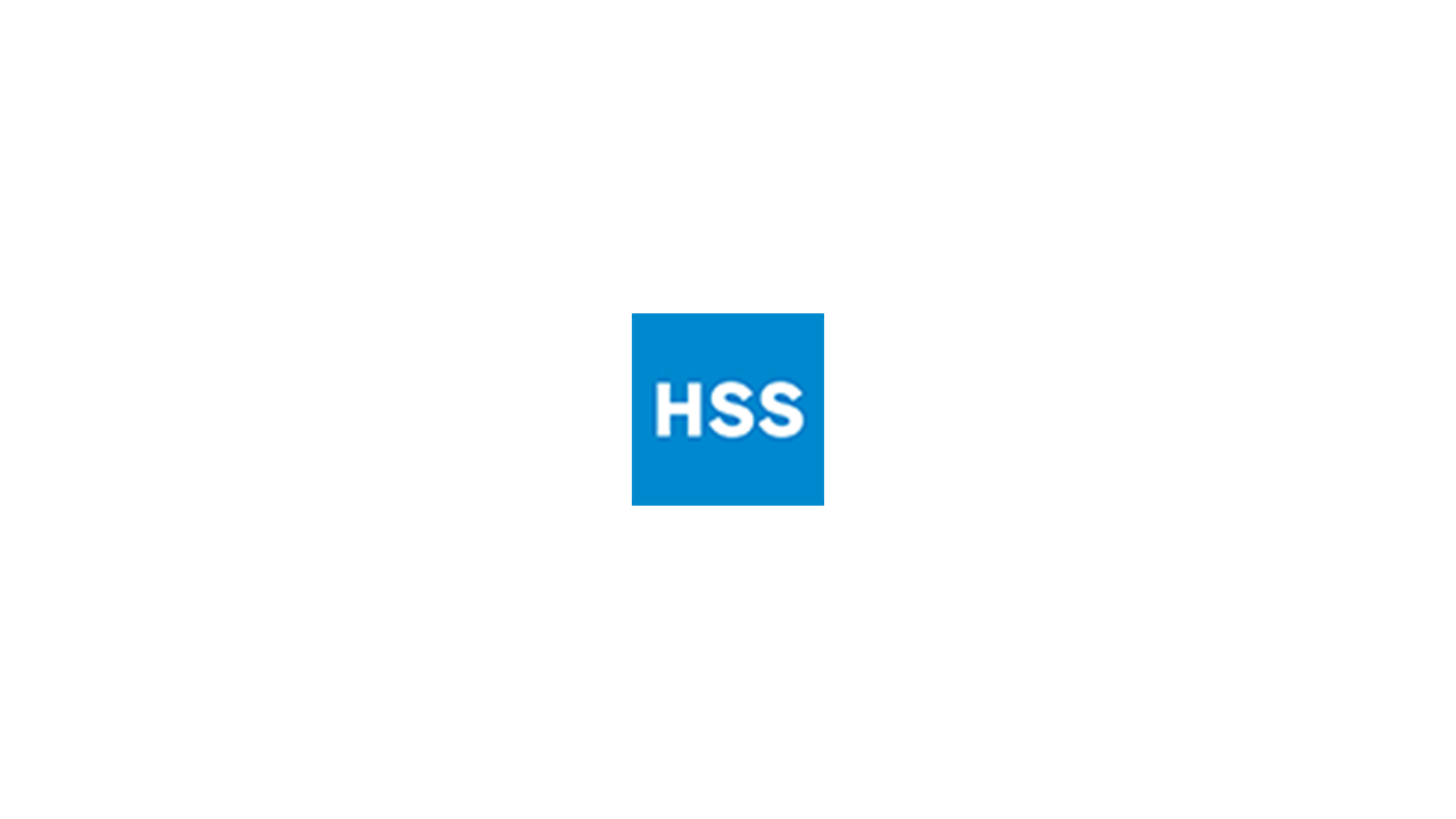 A blue square with white text "HSS" in the center.